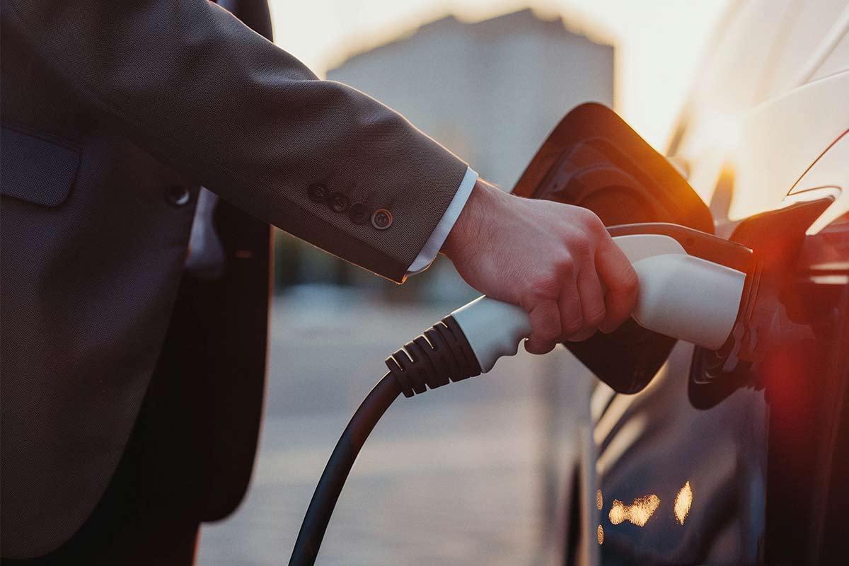 zu sehen: Ladeforgang eines E Autos